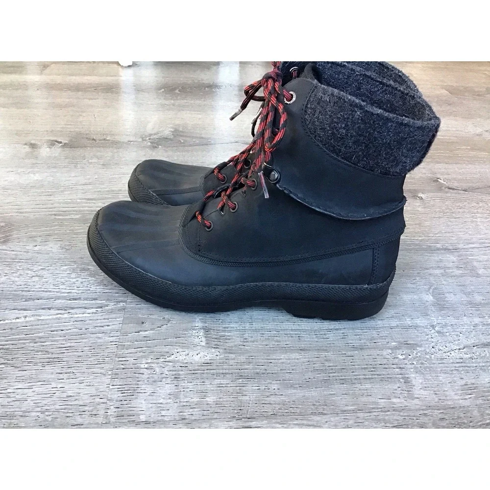 Sperry Gloucester Cold Bay Mens Size 10.5 M Duck Boots Black Boots STS14381